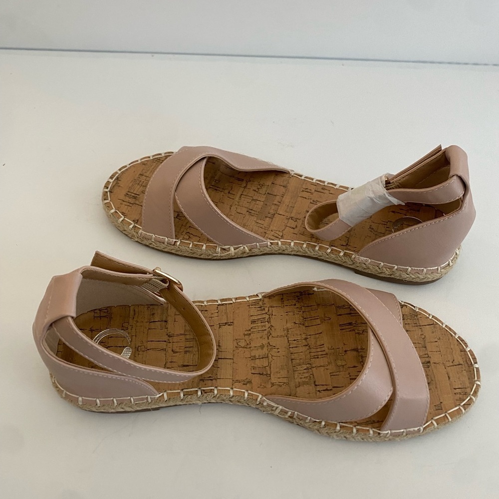 Journee Collection Womens Blush Pink Espadrille Sandals Size 9M Summer Beach - Picture 11 of 12